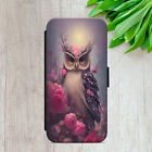FLIP CASE FOR IPHONE SAMSUNG HUAWEI OWL FLORAL ROSE SKETCH WALLET PHONE COVER