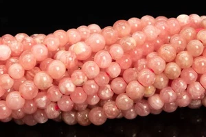 Cuentas sueltas redondas AAA de 3 mm naturales genuinas de rodocrosita Argentina 15,5" - Imagen 1 de 3