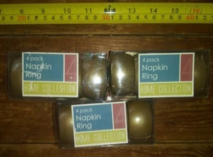 New 12 napkins rings golden tan color mix and match home decor chic holiday - Picture 1 of 1