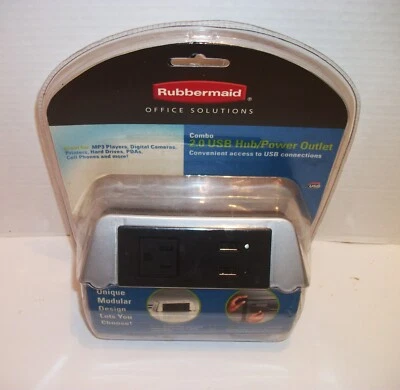 Rubbermaid Office Solutions Combo 2.0 Hub USB/Toma de corriente-Nuevo Foto 1 de 4