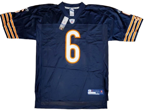 Vintage Jay Cutler #6 Chicago Bears Jersey On Field Navy Blue Cover
