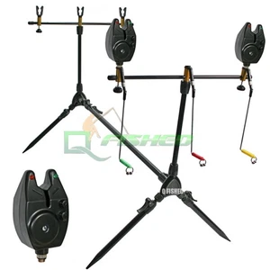 Carp Fishing Pod & Alarms With Swingers 2 Bite Alarms, 3 Rod Rests & Bag NGT - Picture 1 of 3