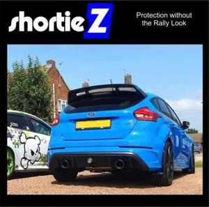 shortieZ | Mudflaps & Fixings to fit Ford Focus RS Mk3 -Black 4mm Gloss PVC L-NB - Picture 1 of 3