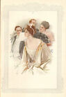 Harrison Fisher Girl, The Opera, Pink Ribbon, Vintage, 1908 Antique Art Print,