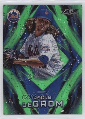 2017 Topps Fire Green /199 Jacob deGrom #52 - Image 1 of 2