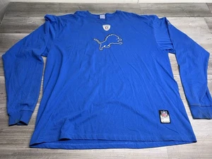 VNTG Detroit Lions T-Shirt NFL Equipment Mens Sz 2XL Blue Short Sleeve Football - Picture 1 of 8