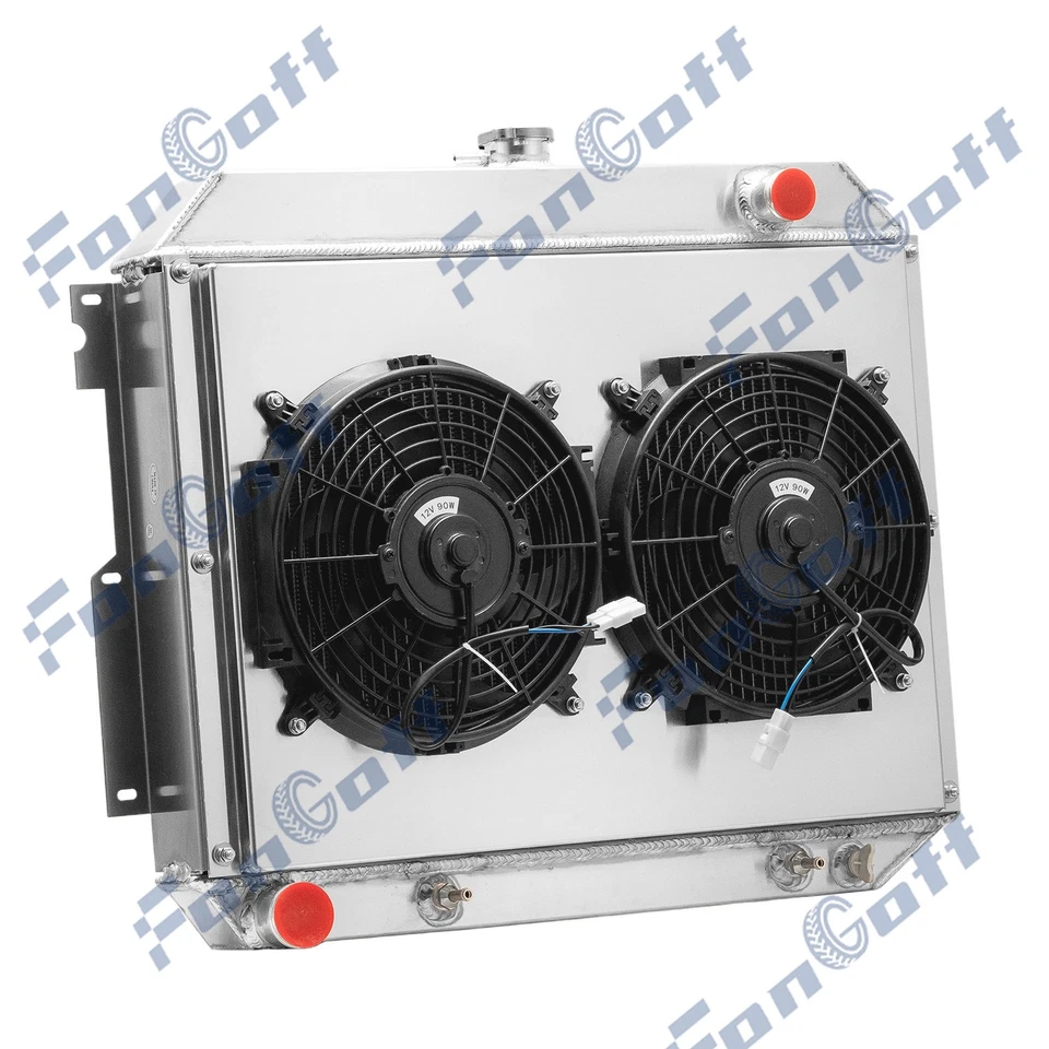 For 1966-1970 Dodge Polara Monaco Plymouth Fury 7.2L AT 3ROW Radiator+Shroud Fan Foto 1 de 4