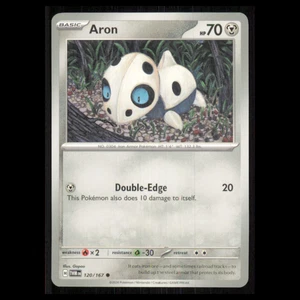 Aron #120 2024 Scarlet - Violet Series - Twilight Masquerade Common Pokemon Card - Picture 1 of 3