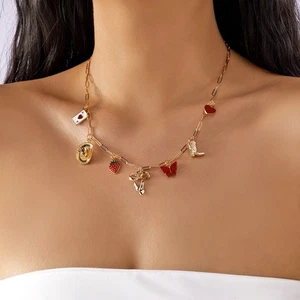 Adjustable Bohemian Bow Pendant Necklace with Simulated Pearls for Women - Picture 1 of 42