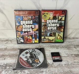 Grand Theft Auto Lote Playstation 2 San Andreas Vice City y GTA 3 Probado Funcionando - Imagen 1 de 17