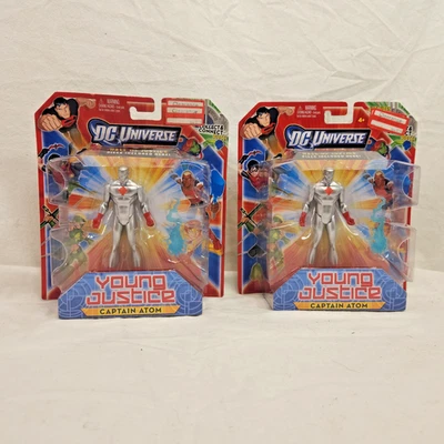 DC Universe Young Justice Captain Atom Figures Lot of 2 New Sealed Mattel 2011 - Image 1 of 4