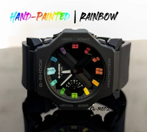 Bespoke Hand-Painted G-Shock GA-2300 | Rainbow Edition | Custom Mod Timepiece - Picture 1 of 8