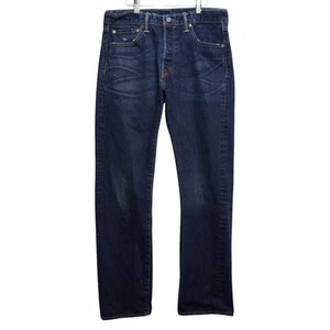 Pantalones de mezclilla para hombre Levi's 501 con botones 32x32 lavado oscuro desgastados - Imagen 1 de 9