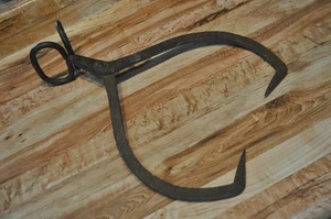 Vintage Pair of No. 2 Iron Ice Block Tongs Early Ice Delivery Tool ICE MAN - Picture 1 of 4