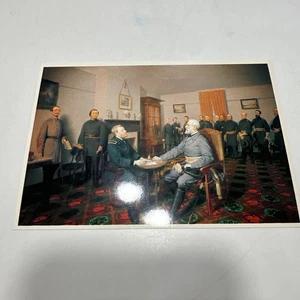 Appomattox Court House Lee Surrender To Grant Vintage Chrome Postcard - Picture 1 of 3