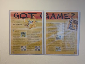 Pokemon Yellow Game Boy Pikachu Original Magazine Article Ready To Hang Vintage - Picture 1 of 13