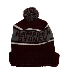 Hampden-Sydney College Cuffed Pom Knit Beanie Winter Hat Cap - Picture 1 of 2