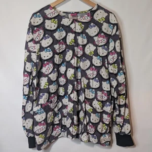 Hello Kitty Nurse Scrub Cotton Top Jacket Size 3XL - Picture 1 of 18