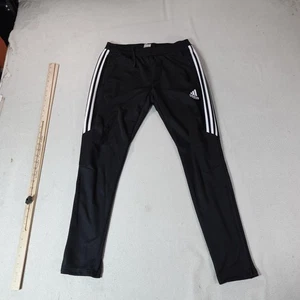 Adidas Pantalone Uomo Large Nero Climalite Tre Strisce Conico Pista Palestra Atletica - Foto 1 di 11