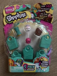 Shopkins Temporada 3 Minifiguras Paquete de 5 Sellados NUEVO Shopkins Oculto Bolso Interior Zapato - Imagen 1 de 2