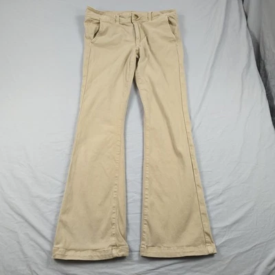 Pantalones American Eagle Mujer 12 Caqui Largo Kick Boot Corte Informal Preppy Oficina Foto 1 de 4