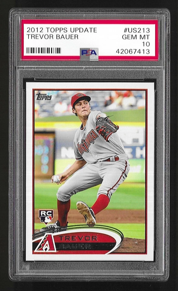 2012 Topps обновление US213 Тревор Бауэр RC дебютант PSA 10 - Изображение 1 из 1
