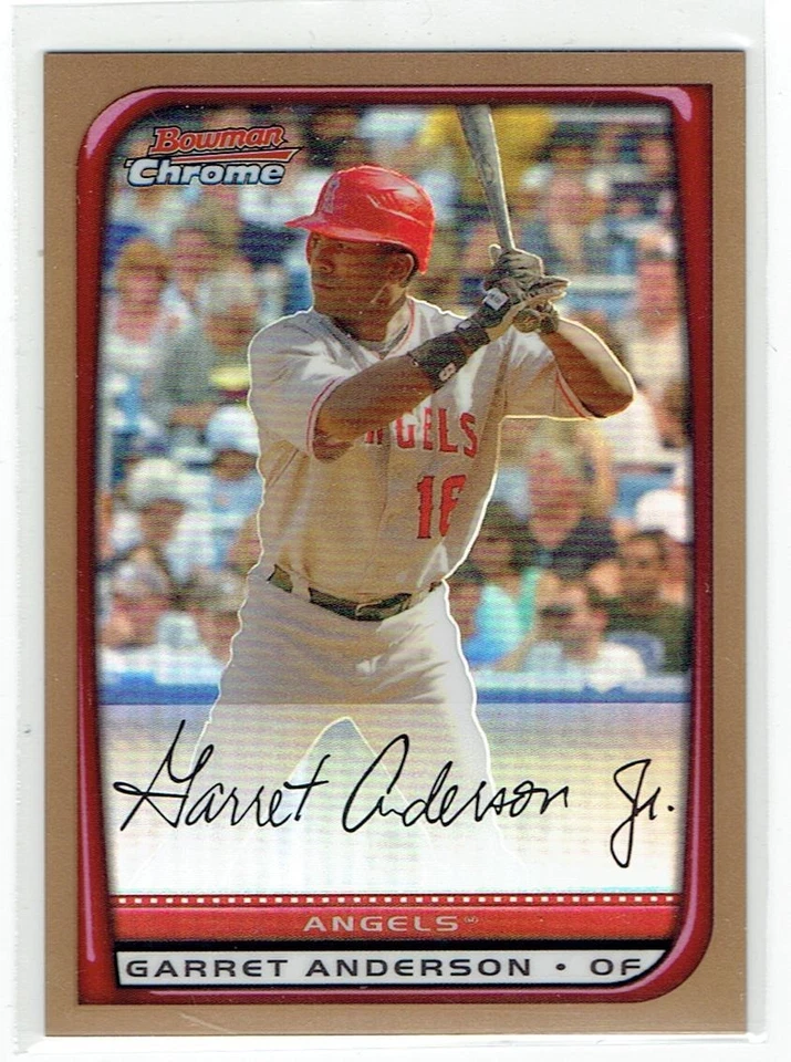 Garret Anderson 2008 Bowman Chrome Gold Refractor #125 25/50 - Image 1 of 1