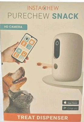 Dispensador de bocadillos Instachew Purechew para mascotas/perros/gatos capacidad 0,6 L cámara HD 3MP Foto 1 de 4