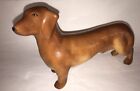 Vintage Dachshund Male Dog Porcelain Hand Decorated Figurine 8 In Long