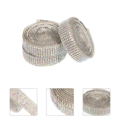  3 Rolls Strassband Selbstklebend Strasssteine Strassstörungen Basteln - Bild 1 von 4