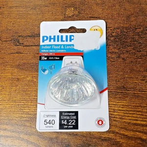 Philips Indoor Flood Light Bulb, 35 Watt, 12 Volt, MR16 GU5.3 Base, 540 Lumens - Picture 1 of 3