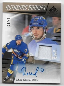 23/24 SP GAME USED AUTHENTIC ROOKIES GOLD AUTOGRAPH PATCH Lukas Rousek #26/49 - Picture 1 of 1