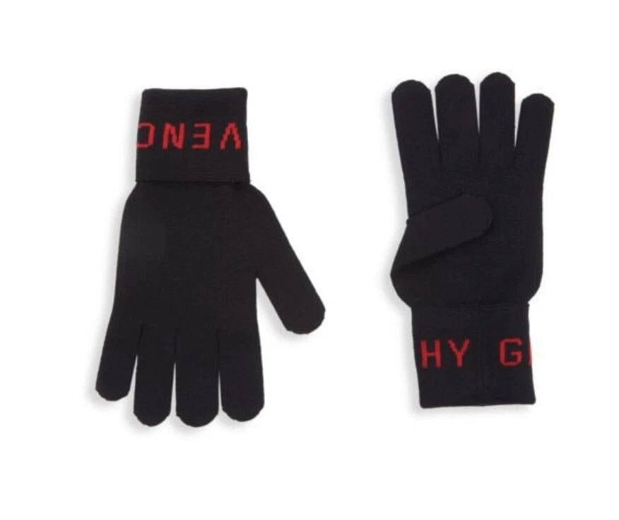 GIVENCHY Logo Wool Gloves One Size