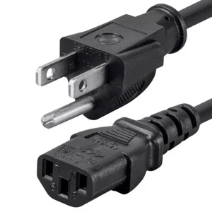 3FT-25FT 14/3 Power Cord Cable NEMA 5-15P to IEC 60320 C13 3-Prong 14AWG 15A LOT - Picture 1 of 10