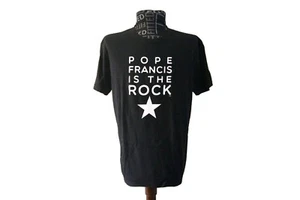 Pope Francis Is The Rock Star Large T Shirt Black - Picture 1 of 3