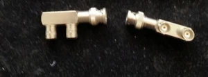 BNC T SPLITTER MALE TO 2 FEMALE F SHAPE RIGHT ANGLE 1PC - Picture 1 of 1