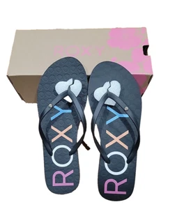 NIB Roxy Women's Sandy III Beach Flip Flops Sandals Black Size 10. - Picture 1 of 6