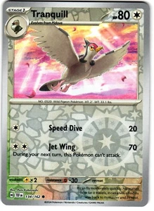 Tranquill Reverse Holo 134/162 Pokemon SV: Temporal Forces - Picture 1 of 3