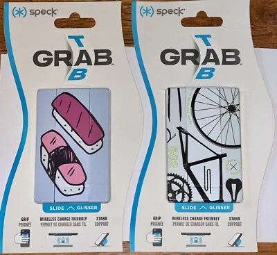 Speck GrabTab Adjuntar/Quitar Agarre Teléfono Soporte Sushi Azul y Ciclo Mundial NUEVO Foto 1 de 2