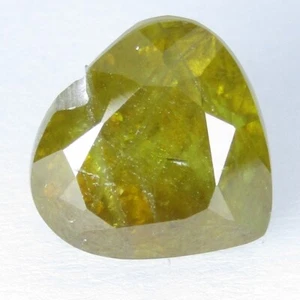 7.25Cts Sparkling Natural Sphene Titanite Lovely Heart Shape Loose Gemstone - Picture 1 of 4
