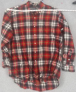 Ralph Lauren Herren Large Blaire Baumwolle kariert Button Down Hemd rot weiß schwarz LS - Bild 1 von 13