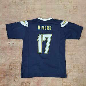 San Diego Chargers #17 Philip Rivers Jersey Shirt Nike On Field NFL Women's L