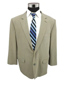 Nautica Blazer Mens 48R Gray Sports Coat Jacket 2 Buttons Polyester Blend - Picture 1 of 12