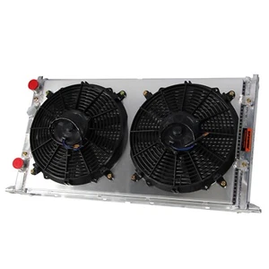SPAWON Radiator + Fan Shroud For 1994-1998 Volkswagen Golf GTI VR6 Jetta V6 MT - Picture 1 of 8