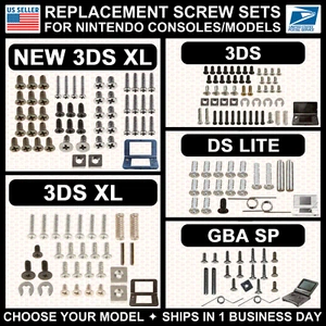 NEW Full Screw Set For Nintendo New/3DS/XL/LL/NDSL/DS Lite/GBA SP Housing Shell - Picture 1 of 13