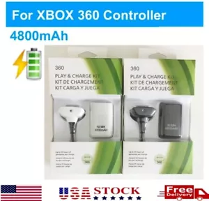 1- 2Set Rechargeable Battery Charger Cable Dock for Xbox 360 Wireless Controller - Picture 1 of 13