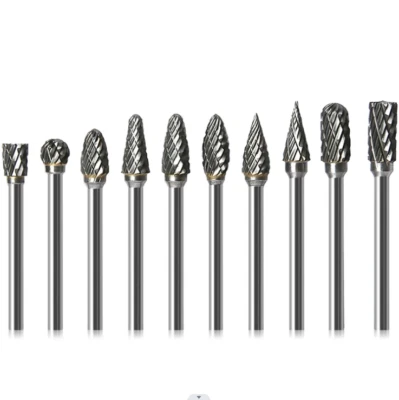 20Pcs Tungsten Carbide Steel Rotary Burr Die Grinder Bit 1/8in Shank Carving Set - Image 1 of 4