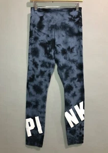 Victorias Secret Pink Yoga Leggings SZ M Blue Tie Dye Gym Casual - Picture 1 of 6