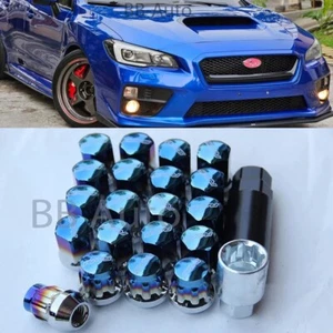 For Subaru Nissan Infiniti Rays Style Steel Burn Blue 12X1.25 Wheel LUG NUTS x20 - Bild 1 von 2