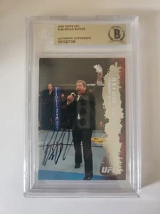 Bruce Buffer 2009 Topps UFC Signed Rookie Card Slabbed Beckett BAS Auto RC A - Picture 1 of 2